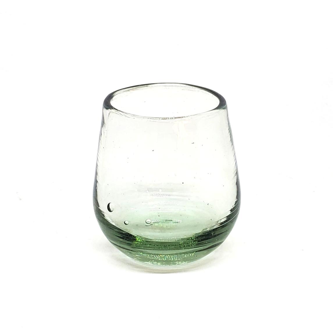 Color Transparente al Mayoreo / Poly Transparente (Juego de 6) / Nuestros vasos transparentes son fabricados uno por uno a base de vidrio reciclado, haciéndolos obras de arte únicas.